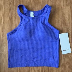 ❤️ Lululemon Ebb to Street Racerback Crop Tank Charged Indigo Size 6 NWT
